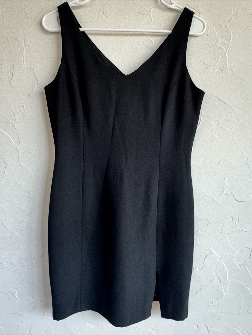 90s Minimalist Black Mini Dress | Hugo Buscati Petite